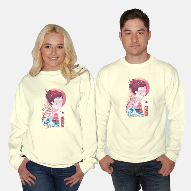Ukiyo-E Hunter-unisex crew neck sweatshirt-dandingeroz