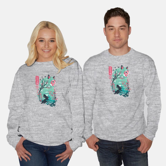 UKIYO E PRINCESS-unisex crew neck sweatshirt-dandingeroz