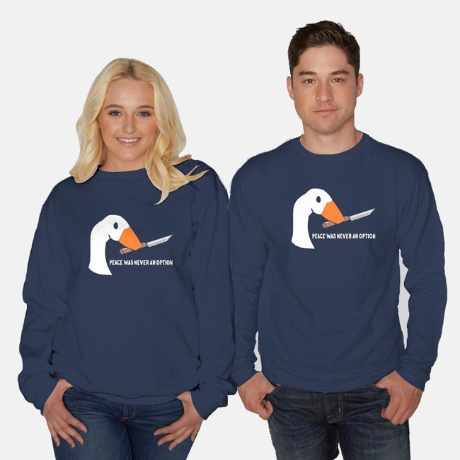 Peace Was Never an Option-unisex crew neck sweatshirt-sarkasmtek