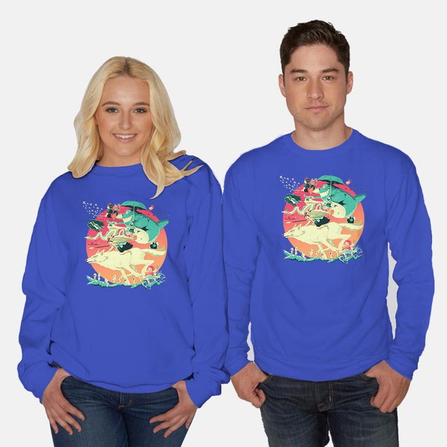 Spirited Race-unisex crew neck sweatshirt-El Black Bat