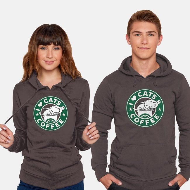 I Love Cats and Coffee-unisex pullover sweatshirt-Boggs Nicolas