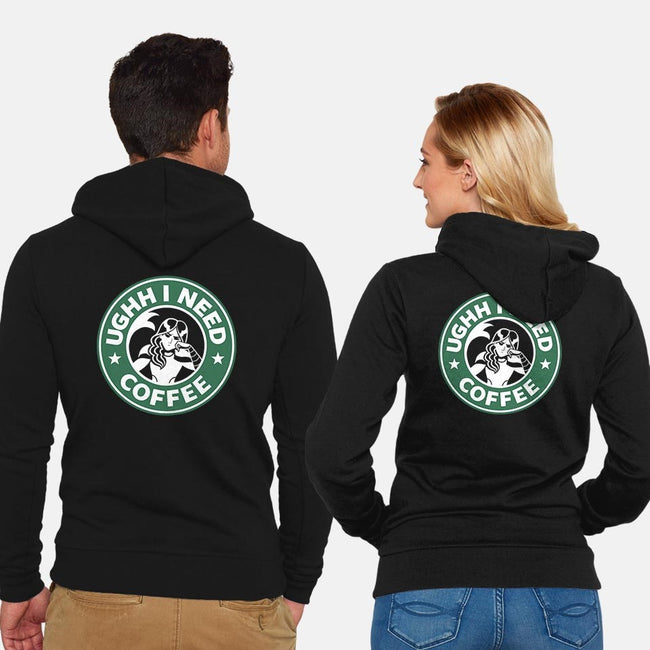The Power of Coffee-unisex zip-up sweatshirt-ariaxe