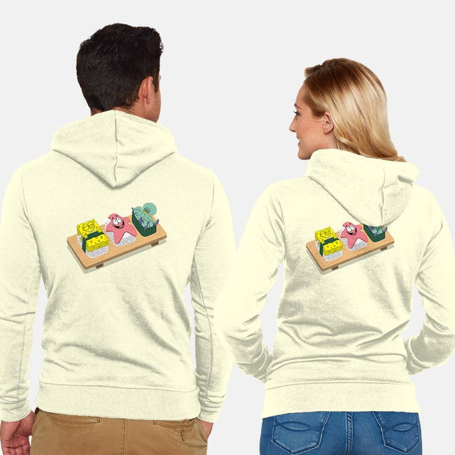 The Sushi Star-unisex zip-up sweatshirt-Ionfox