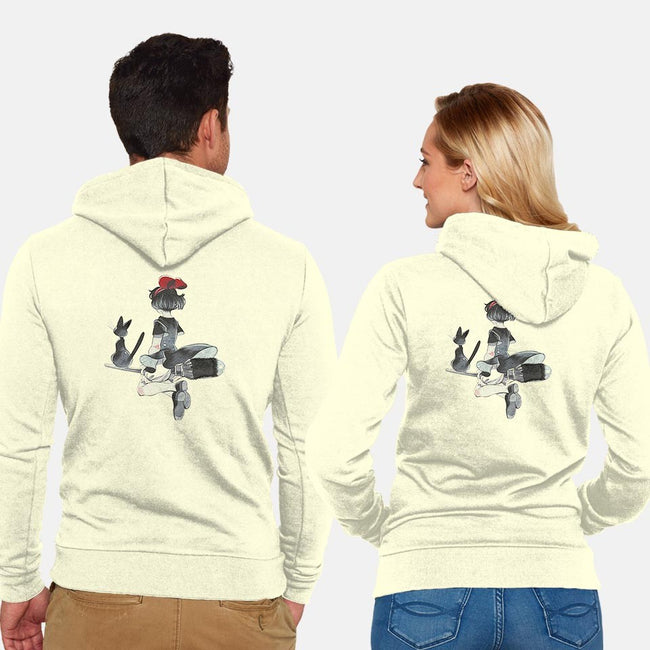 My Favorite Witch-unisex zip-up sweatshirt-alliebirdseed