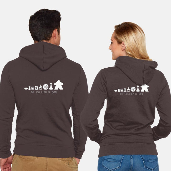 Evolution of Game-unisex zip-up sweatshirt-CupidsArt