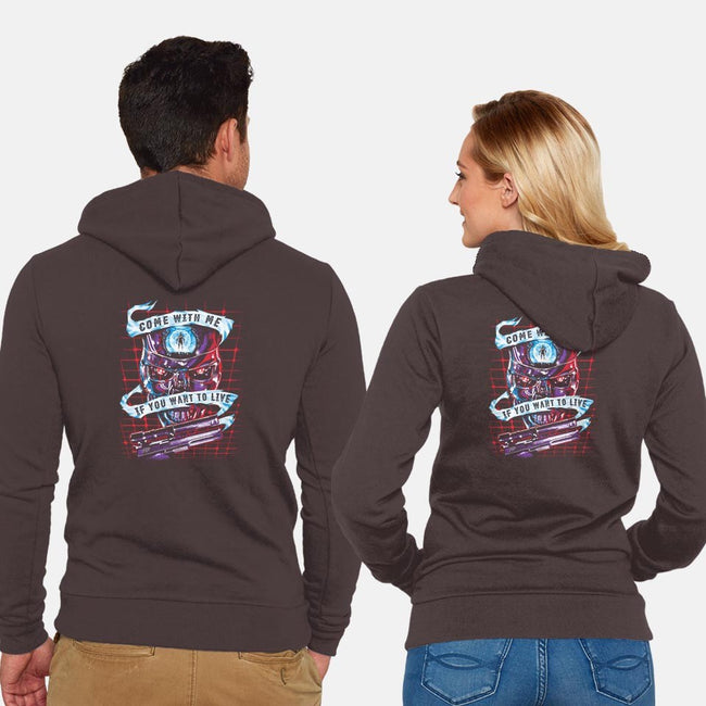 Come With Me, If You Want to Live-unisex zip-up sweatshirt-zerobriant