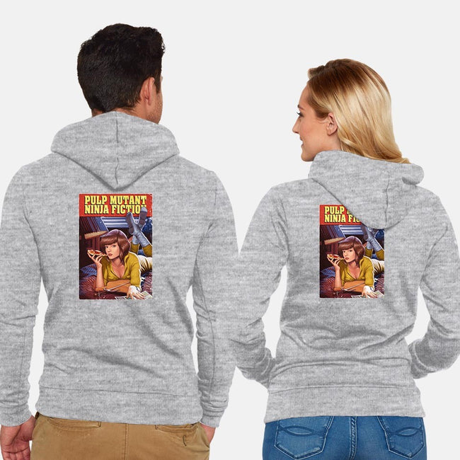 Pulp Mutant Ninja Fiction-unisex zip-up sweatshirt-Moutchy