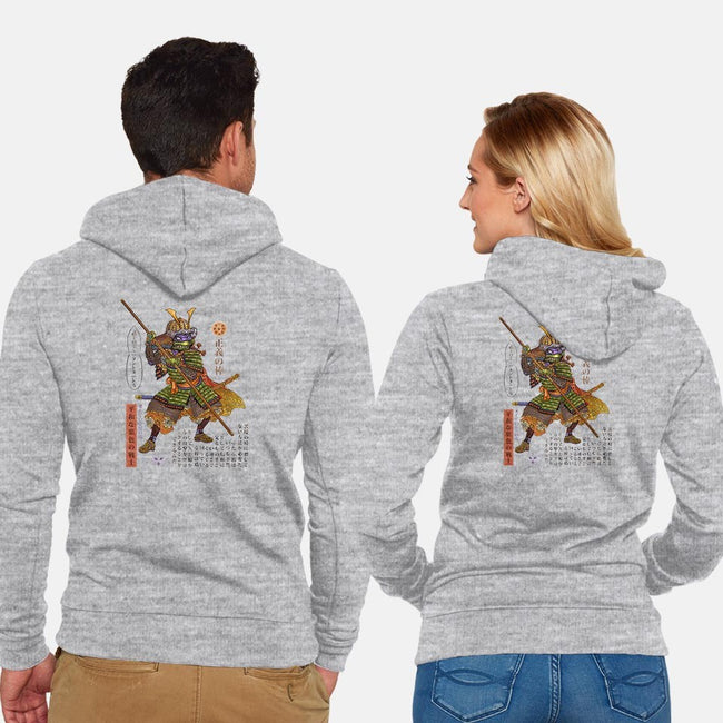 Samurai Donatello-unisex zip-up sweatshirt-ChetArt