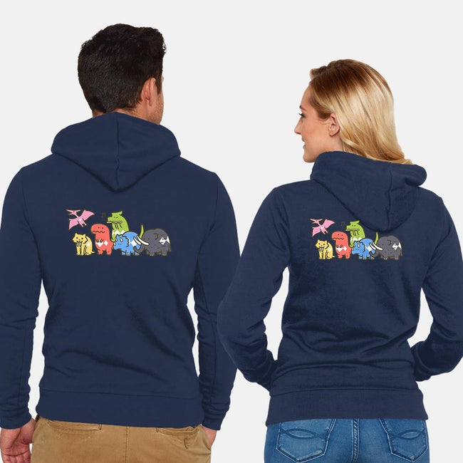 Pet Dinosaurs!-unisex zip-up sweatshirt-Oktobear