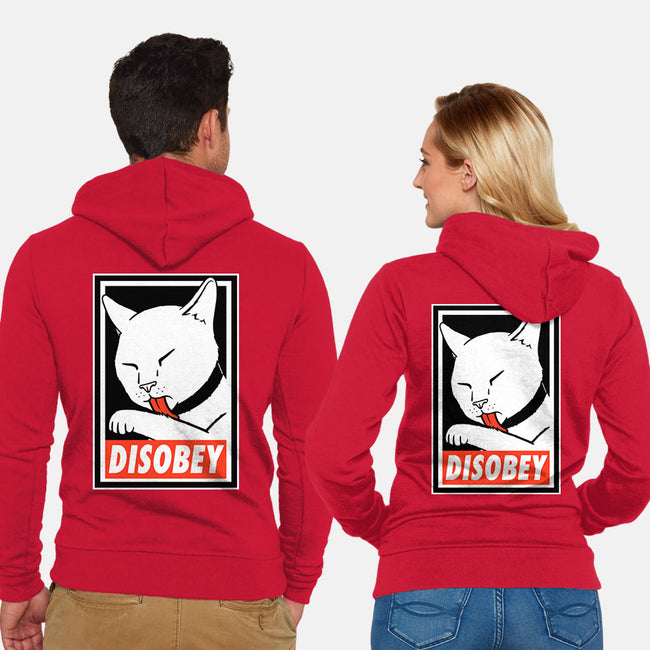 DISOBEY!-unisex zip-up sweatshirt-Raffiti