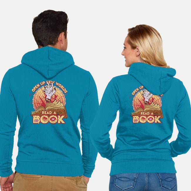 Read a Damned Book-unisex zip-up sweatshirt-kgullholmen
