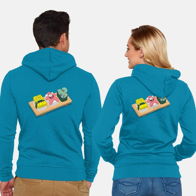 The Sushi Star-unisex zip-up sweatshirt-Ionfox
