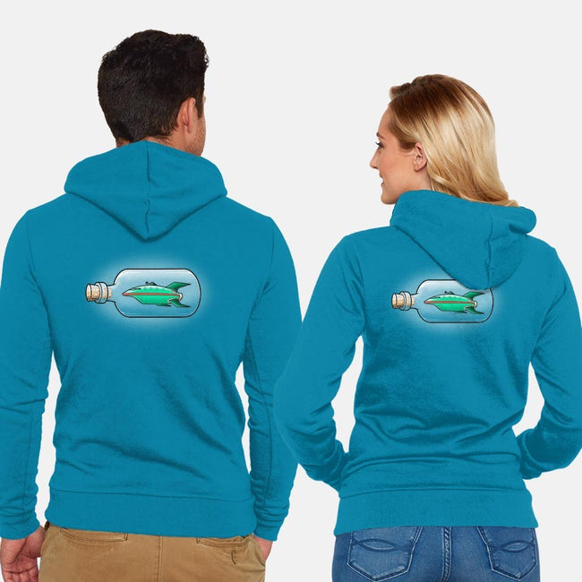 Express Bottle-unisex zip-up sweatshirt-trheewood