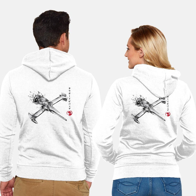 MONO Racer Sumi-e-unisex zip-up sweatshirt-DrMonekers
