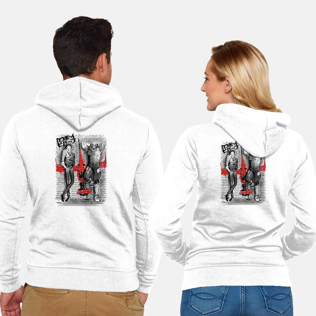 Space Bounty Hunters-unisex zip-up sweatshirt-DrMonekers