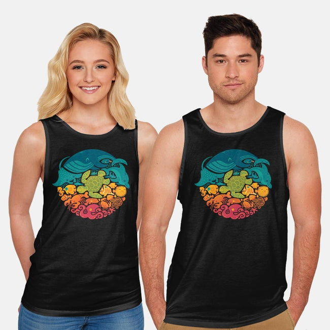 Aquatic Rainbow-unisex basic tank-Waynem