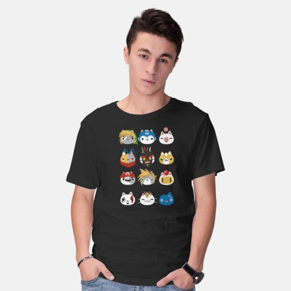 Gamer Cats-mens basic tee-BlancaVidal