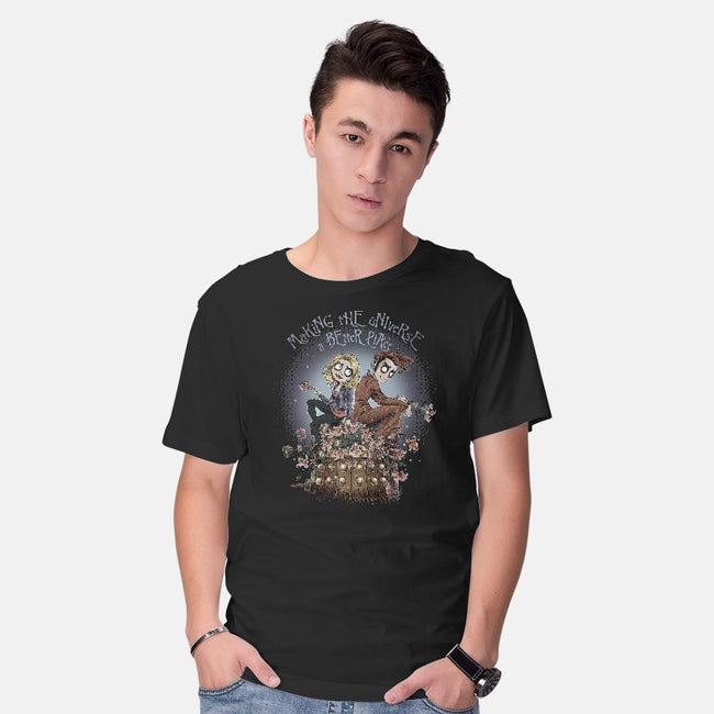 Making the Universe a Better Place-mens basic tee-saqman