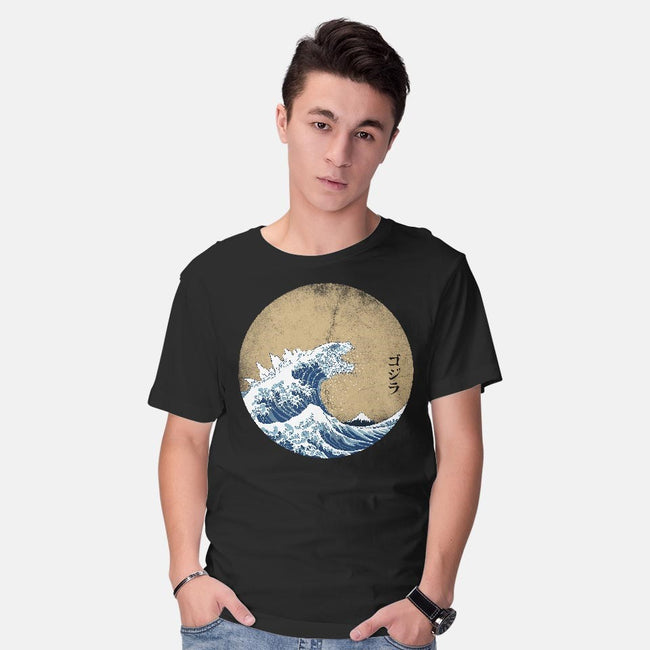 Hokusai Gojira-mens basic tee-Mdk7