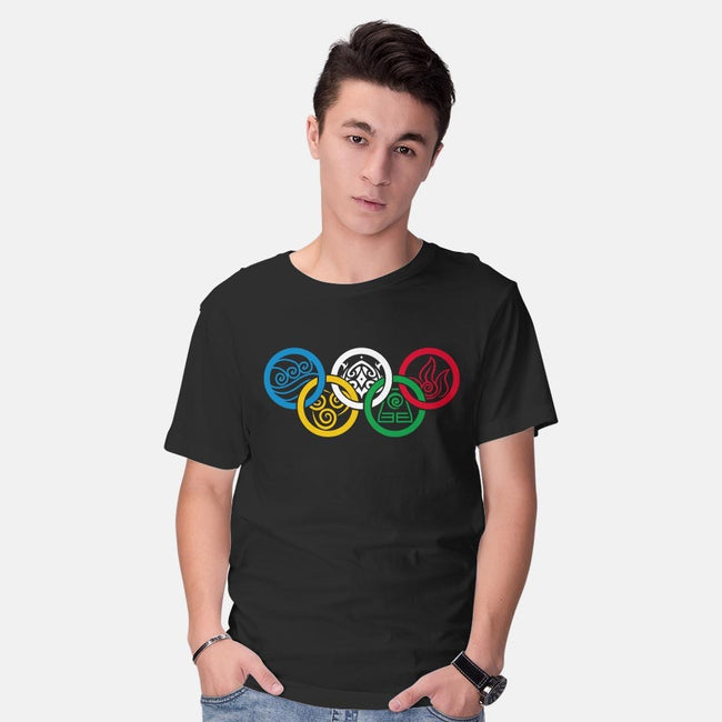 Bending Olympics-mens basic tee-KindaCreative