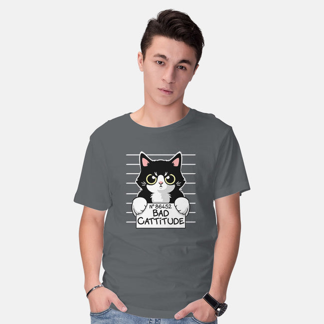 Bad Cattitude-mens basic tee-NemiMakeit
