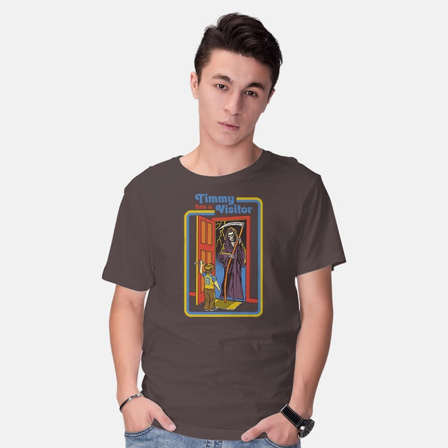 Timmy Has A Visitor-mens basic tee-Steven Rhodes