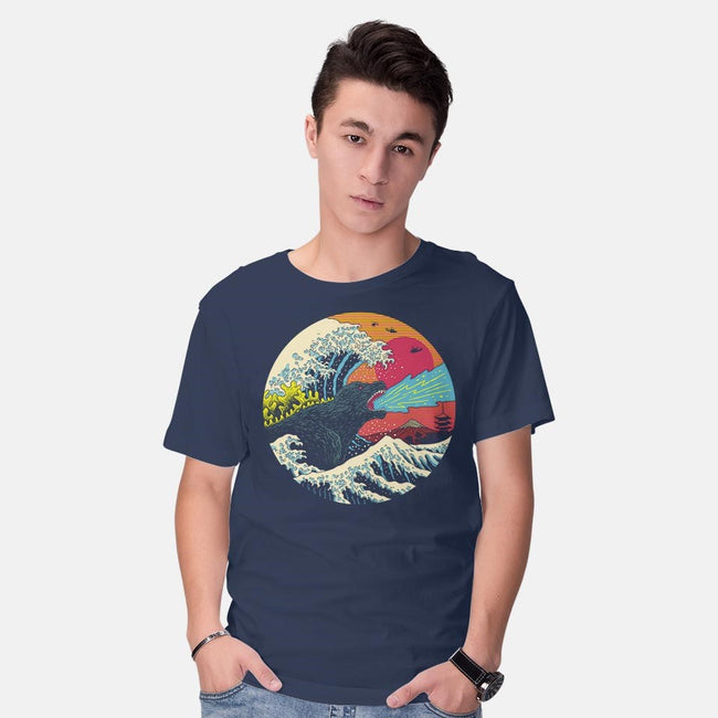 Retro Wave Kaiju-mens basic tee-vp021