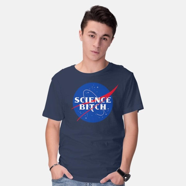 Science Bitch-mens basic tee-retrodivision