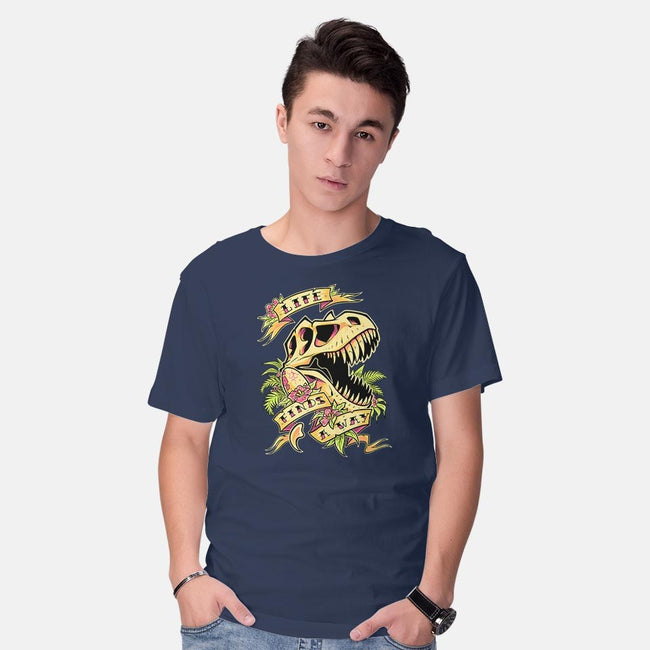 Life Finds a Way-mens basic tee-Squeedge Monster