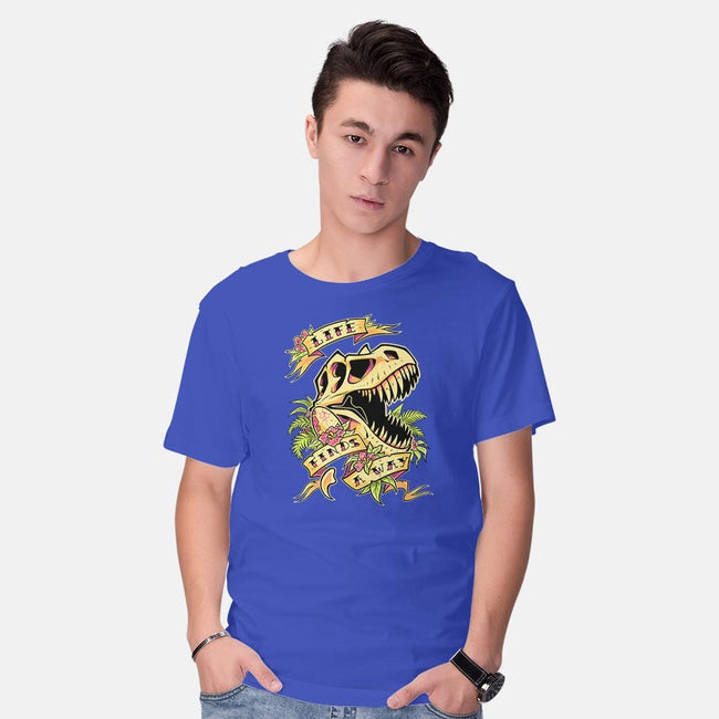 Life Finds a Way-mens basic tee-Squeedge Monster
