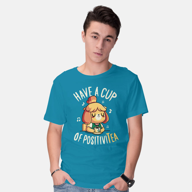 Cup of Positivitea-mens basic tee-Typhoonic