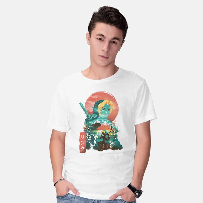 Ukiyo-E Hyrule Hero-mens basic tee-dandingeroz
