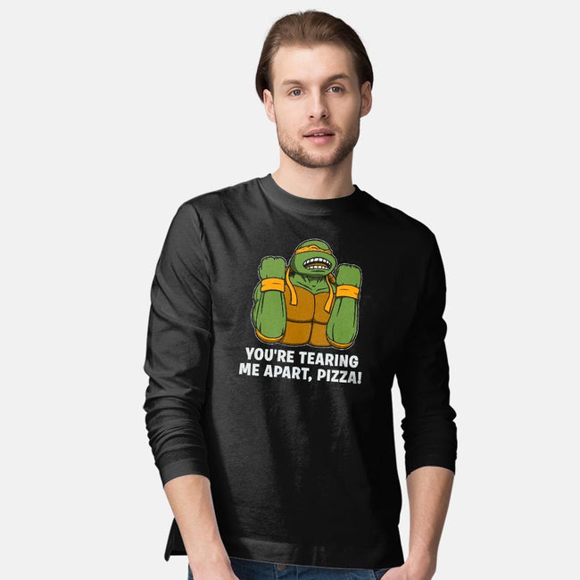 Why Pizza, Why!!!-mens long sleeved tee-pigboom