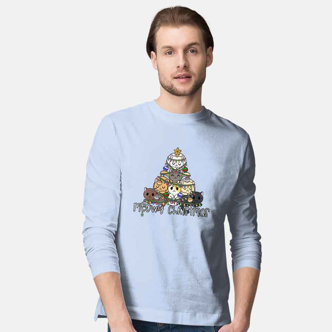 A Very Meowy Christmas-mens long sleeved tee-kosmicsatellite