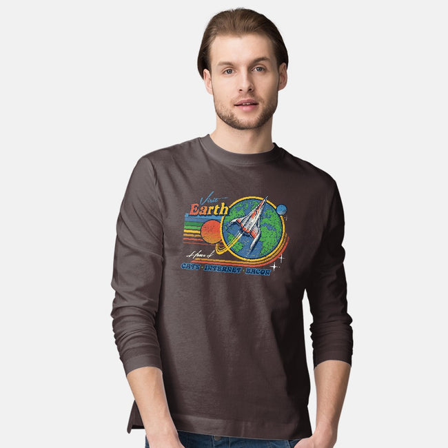 Visit Earth-mens long sleeved tee-Steven Rhodes