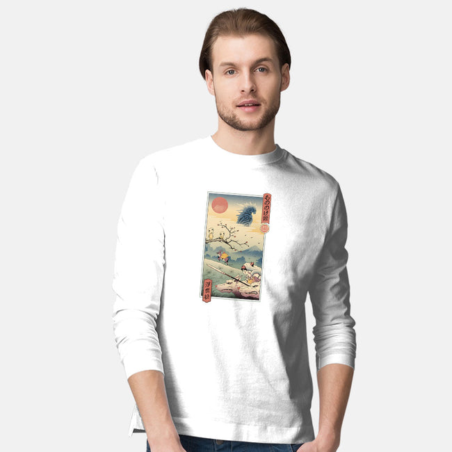 Wolf Princess Ukiyo-E-mens long sleeved tee-vp021