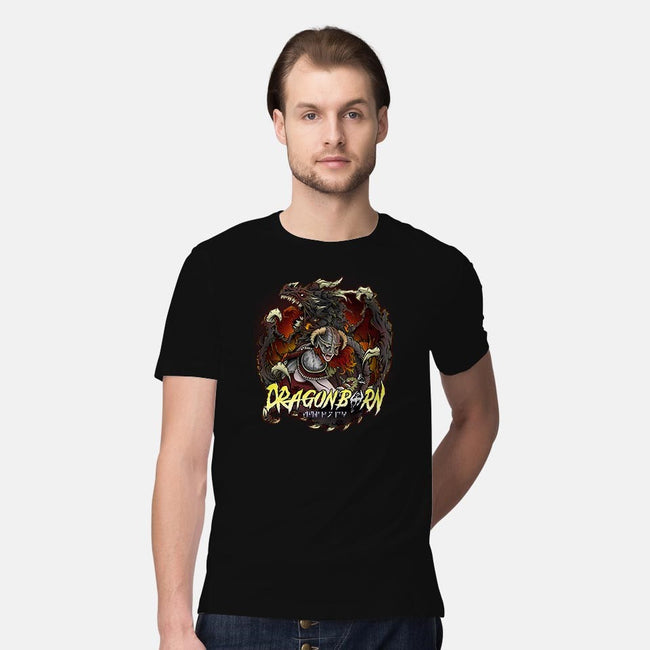 I Am The Dragonborn-mens premium tee-Fearcheck