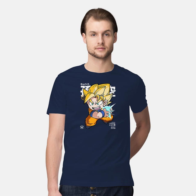 Chibi Kamehameha-mens premium tee-mankeeboi