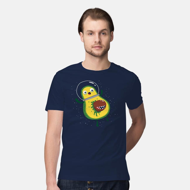 Alien Avocado-mens premium tee-DinoMike