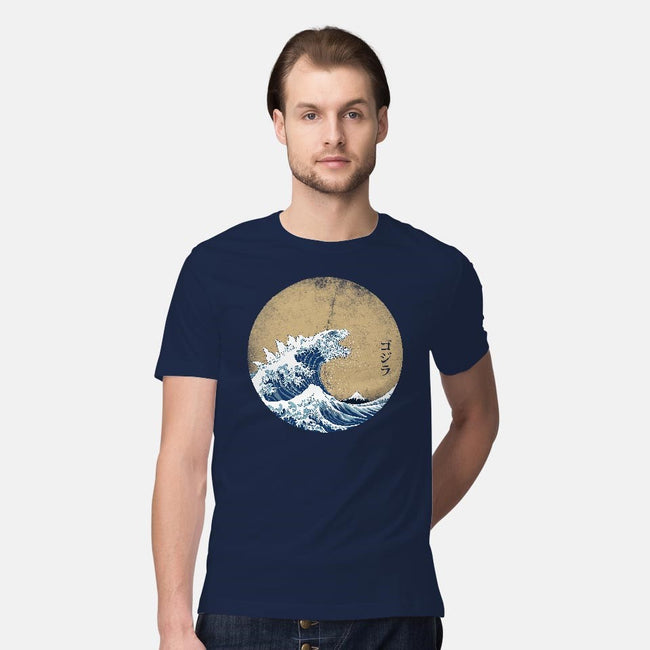 Hokusai Gojira-mens premium tee-Mdk7