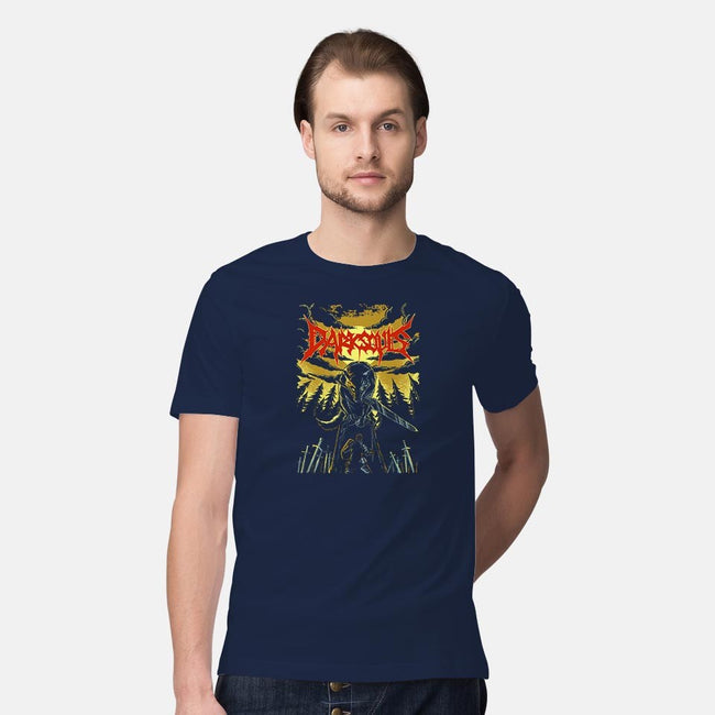 Great Grey Wolf Metal-mens premium tee-PeanutGolem
