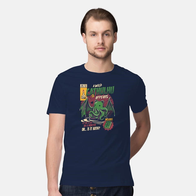 Is It a Cat Or a Monster-mens premium tee-ilustrata
