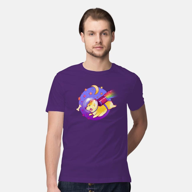 Space Corgi-mens premium tee-MeganLara