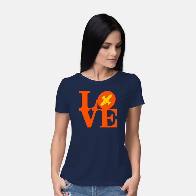 Keeps Her In The Air-womens basic tee-geekchic_tees