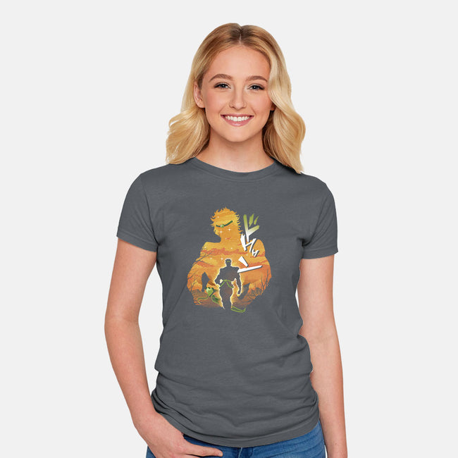 Star Adventure-womens fitted tee-dandingeroz