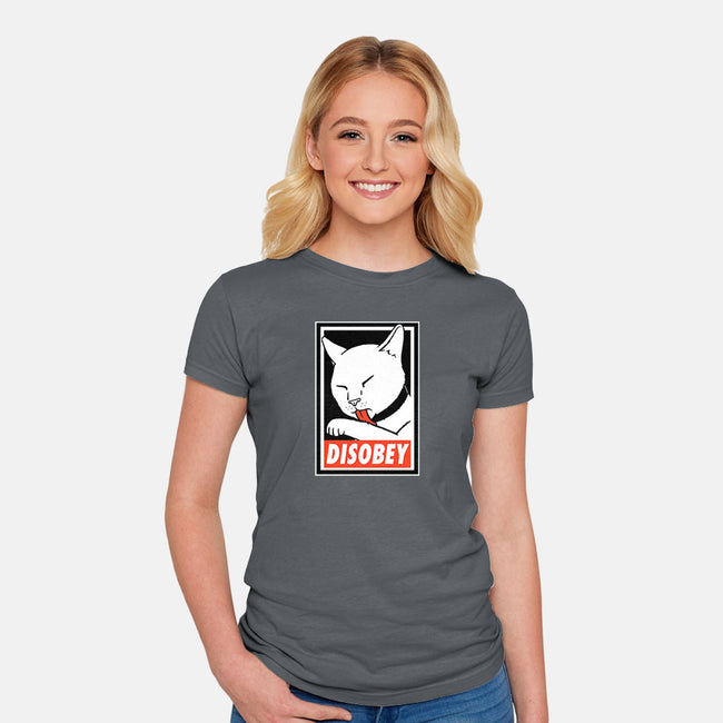 DISOBEY!-womens fitted tee-Raffiti