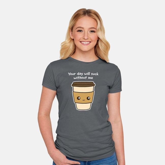 Coffee Addict-womens fitted tee-dudey300