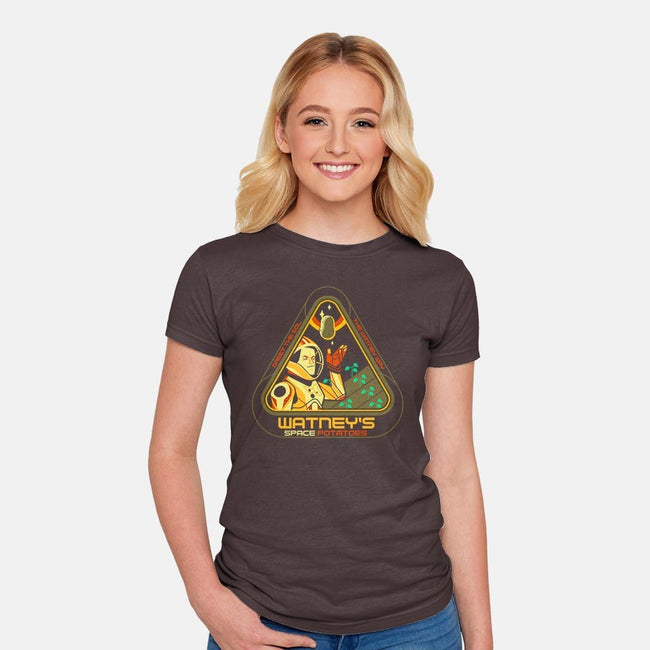 Watney's Space Potatoes-womens fitted tee-Glen Brogan