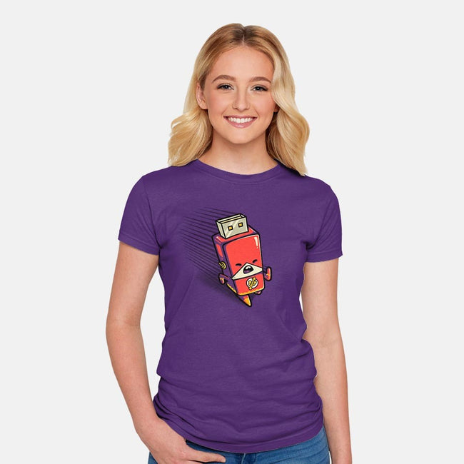 Flash Drive-womens fitted tee-Wenceslao A Romero