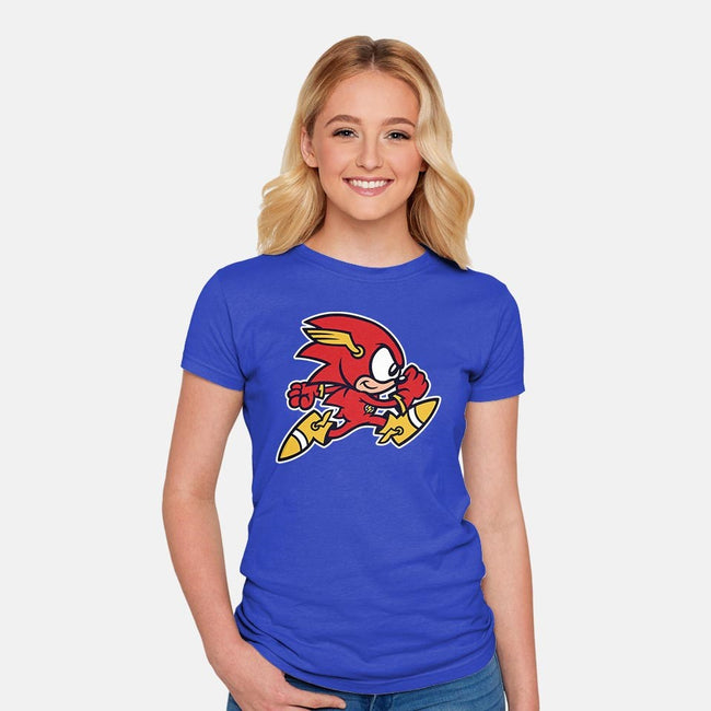 Red Streak-womens fitted tee-WanderingBert
